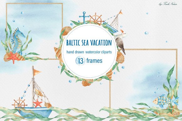 Baltic Sea Watercolor Frames
