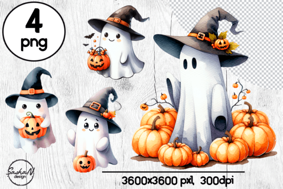 Cute Watercolor Halloween Ghost: Design Magic for Spooky Brands