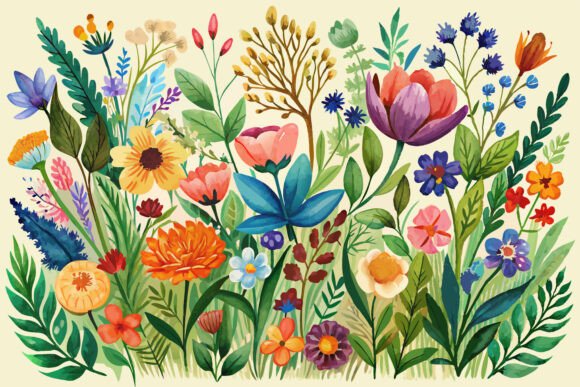 How to Use Boho Watercolor Wildflowers in Real Projects