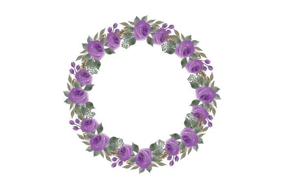 Purple Watercolor Rose Wreath: Why Creatives Love This Romantic Font