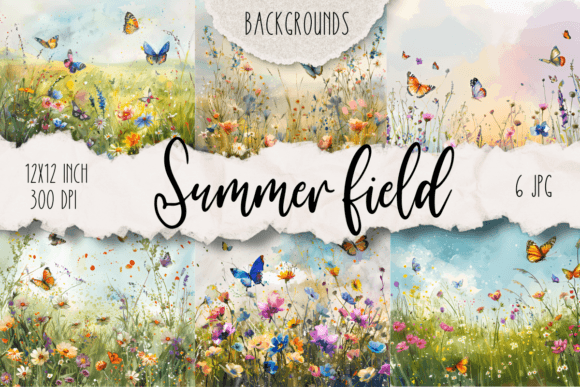 Summer Field Watercolor Backgrounds: A Designer's Guide to Natural Beauty