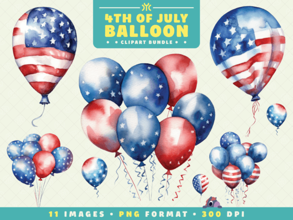 Watercolor 4th of July Balloon Clipart: A Designer's Guide