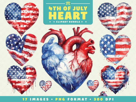 Watercolor 4th of July Heart Clipart: A Designer's Guide