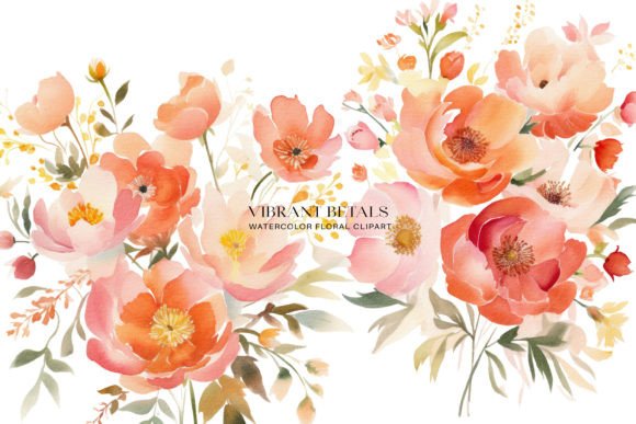 Watercolor Bright Flowers Bouquet Set: A Designer’s Go-To Floral Asset