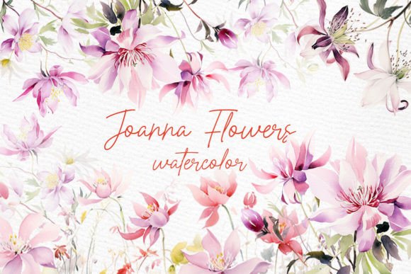 Watercolor Dusty Pink Flowers Clipart