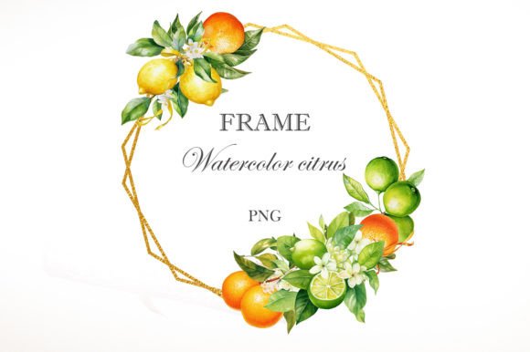 Watercolor Geometric Citrus Frame: A Designer's Guide