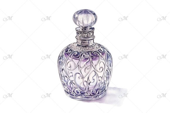 Watercolor Painting of a Vintage Perfume
