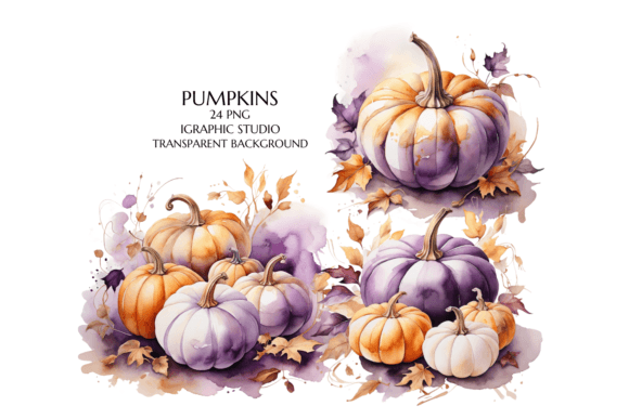 Watercolor Purple Pumpkin Clipart: A Designer's Fall Guide