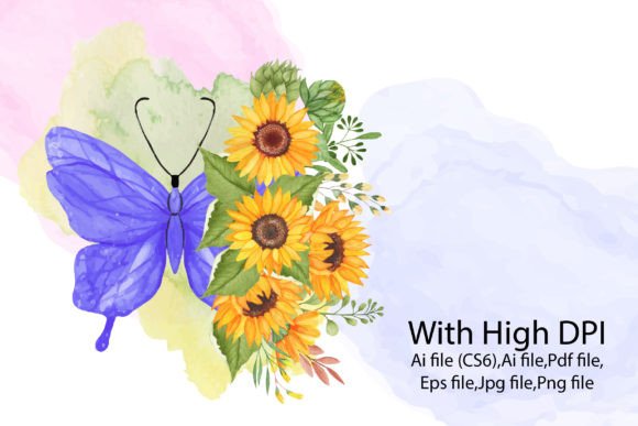 Watercolor Sunflower Frame: A Display Font with Natural Charm