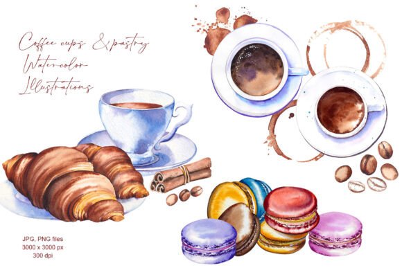 Watercolor Tea Coffee Cups: A Display Font with Character