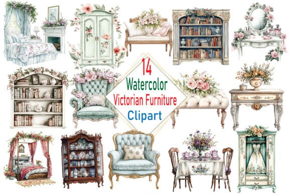 Watercolor Victorian Furniture Clipart: A Designer’s Guide
