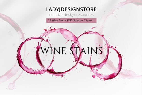 Watercolor Wine Stains